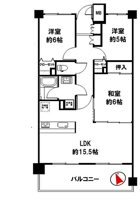 3LDK 間取り