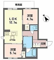 大阪府吹田市岸部南２丁目（賃貸アパート2LDK・1階・53.83㎡） その2