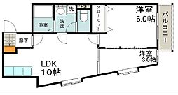 インペリアル碧 2LDKの間取図画像