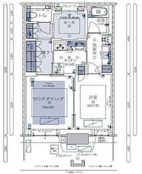 グラングリーン大阪 THE NORTH RESIDENCE 1LDKの間取図画像