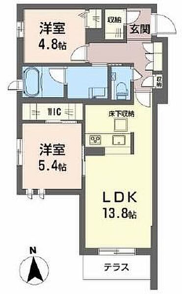 シャーメゾン　クレスト ｜大阪府豊中市原田元町２丁目(賃貸マンション2LDK・1階・60.66㎡)の写真 その2