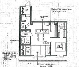 モンターニュヴァンヴェール 2LDKの間取図画像