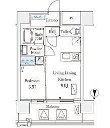 Osaka Metro御堂筋線 東三国駅 徒歩2分の賃貸マンション 8階1LDKの間取り
