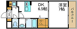 サニーサイド240 1DKの間取図画像