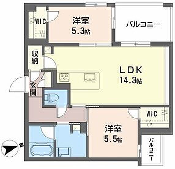 シャーメゾン　プレミアスII 301｜大阪府門真市元町(賃貸マンション2LDK・3階・63.19㎡)の写真 その2