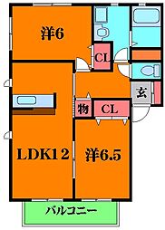 ソフィア 2LDKの間取図画像