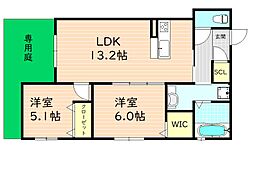 守口市大日町2丁目PJ 2LDKの間取図画像