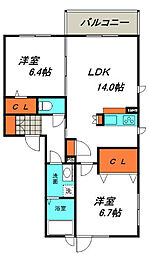 間取図画像 2LDK