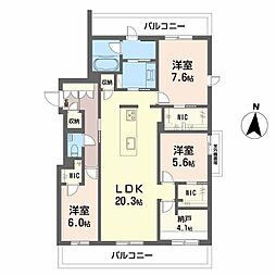 間取図画像 3LDK