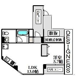 ヴィラビアンカ 1LDKの間取図画像