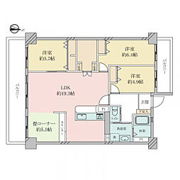 星和プラネタウン千里南双子座のまち 3LDKの間取図画像