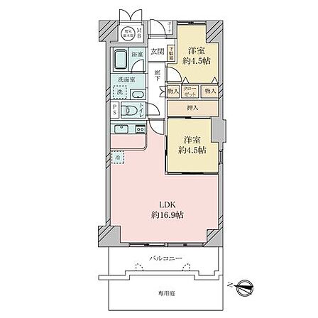 2LDK 間取り