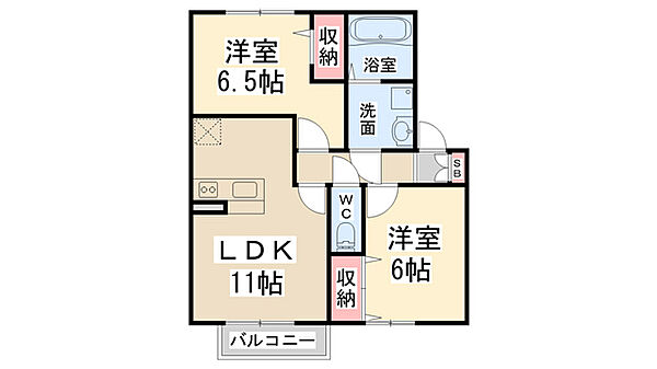 グランボヌール花屋敷A棟 ｜兵庫県川西市花屋敷2丁目(賃貸アパート2LDK・1階・55.44㎡)の写真 その2