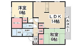 シェーンハイム　C棟  ｜ 兵庫県川西市東畦野4丁目（賃貸アパート2LDK・1階・61.82㎡） その2