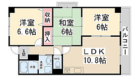 エーデル雲雀丘三番館  ｜ 兵庫県川西市寺畑2丁目（賃貸マンション3LDK・3階・63.38㎡） その2