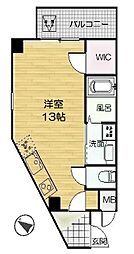 ELEGANTE宝塚 ワンルームの間取図画像