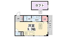 吉永ビル鼓ヶ滝駅前 ワンルームの間取図画像
