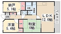 ルミエール多田 3LDKの間取図画像