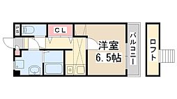 カーサ・デ・フローレス 1Kの間取図画像