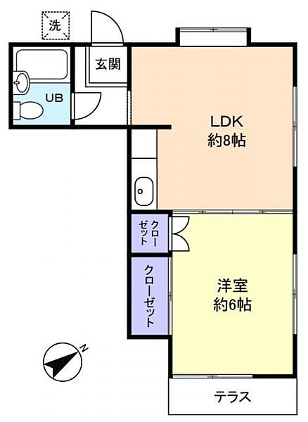 フラット八千代 ｜千葉県八千代市萱田町(賃貸アパート1LDK・1階・25.00㎡)の写真 その4