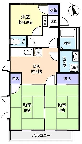 グレース田喜野井III番館 ｜千葉県船橋市田喜野井7丁目(賃貸アパート3DK・2階・52.69㎡)の写真 その4