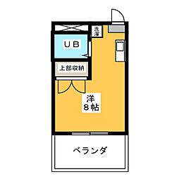 メゾン・ド・ラフィット 1階ワンルームの間取り