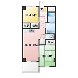 セントラルコーポフェニックス 2LDKの間取図画像