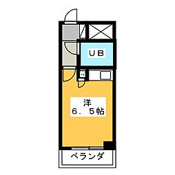 ライオンズシティ八王子 ワンルームの間取図画像