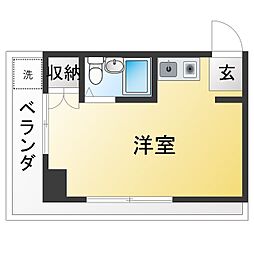 メゾンドサンベール ワンルームの間取図画像