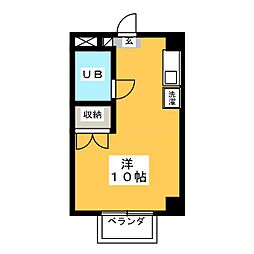 Grace ワンルームの間取図画像