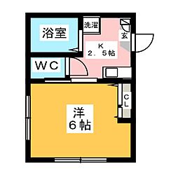ブレスK・O 1Kの間取図画像