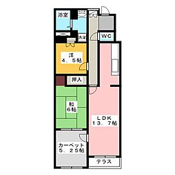 芳樹館 1階3LDKの間取り