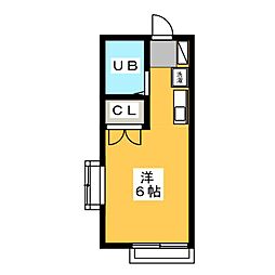 グランドール西八 ワンルームの間取図画像