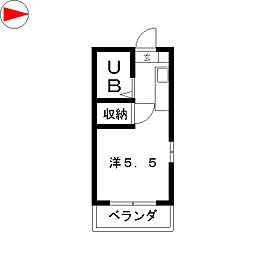 レジデンスカープ八王子 1Kの間取図画像