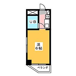 エスポワール ワンルームの間取図画像