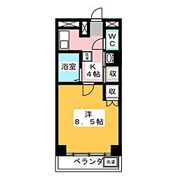 第3エコーマンション ワンルームの間取図画像