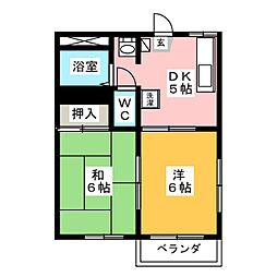 カーサ・デ・O.T. 2DKの間取図画像