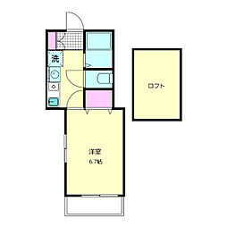 IM 2階1Kの間取り