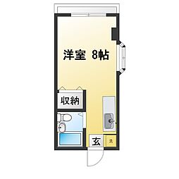エステートピア藤 ワンルームの間取図画像