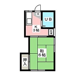 ハイムエンゼル 1Kの間取図画像