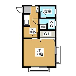エスポワールメゾン 1Kの間取図画像