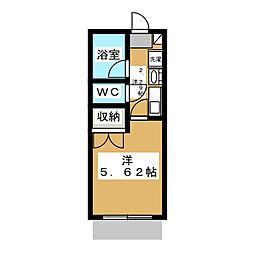 メゾンド東大和 1Kの間取図画像