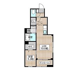 ルシアン 1LDKの間取図画像