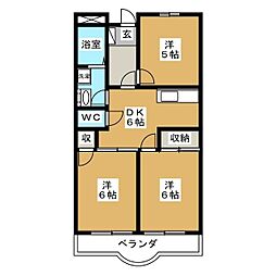 ヴィレヂ20 3DKの間取図画像