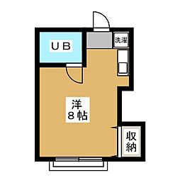 アカシアの木 ワンルームの間取図画像