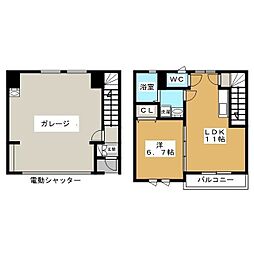 ａｍａｐｏｌａI 1階1LDKの間取り