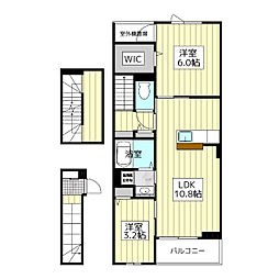 ブリアンテ 3階2LDKの間取り