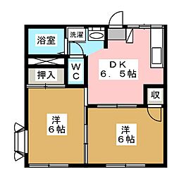 コーポ和 2DKの間取図画像