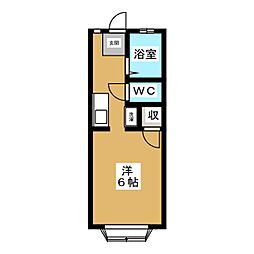 クレヨンハウス 1Kの間取図画像