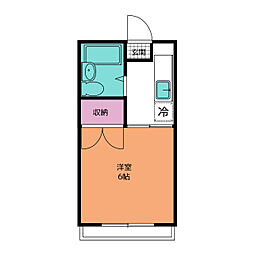 コーポ小島 1Kの間取図画像